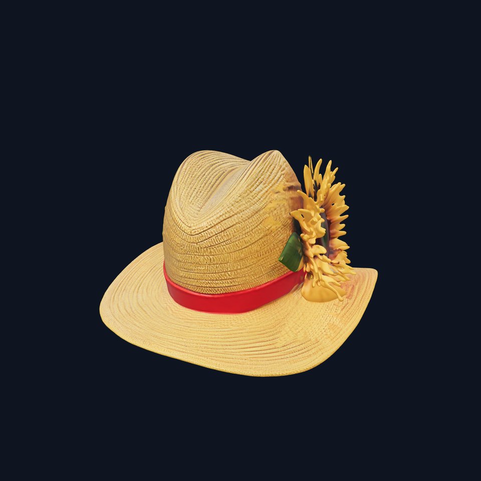 Sunflower Straw Hat model pack